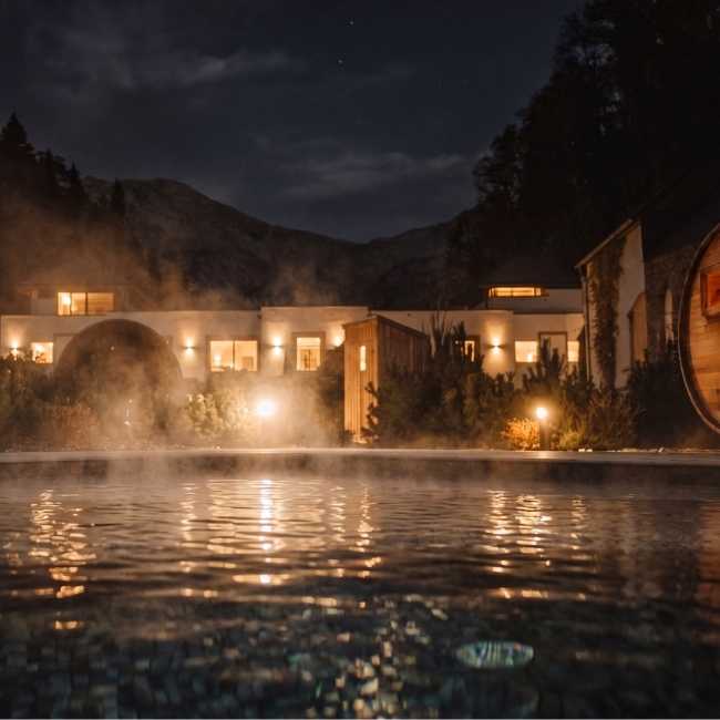 Les Afterworks des Thermes de Saint-Gervais, de nuit